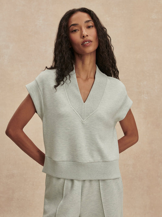 Varley Gracee V Neck Tank - Mint Green Marl