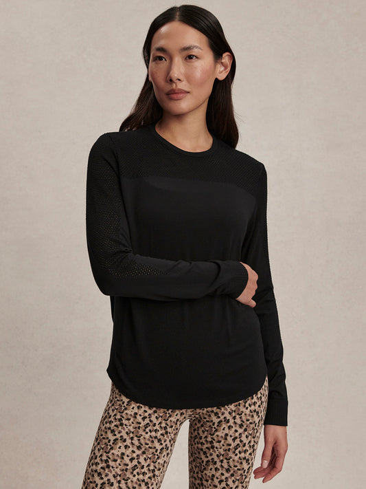 Varley Samia Seamless Long Sleeve Tee - Black