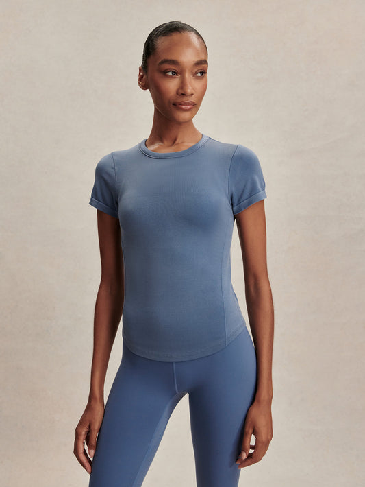 Varley Casper Seamless Tee - Bijou Blue