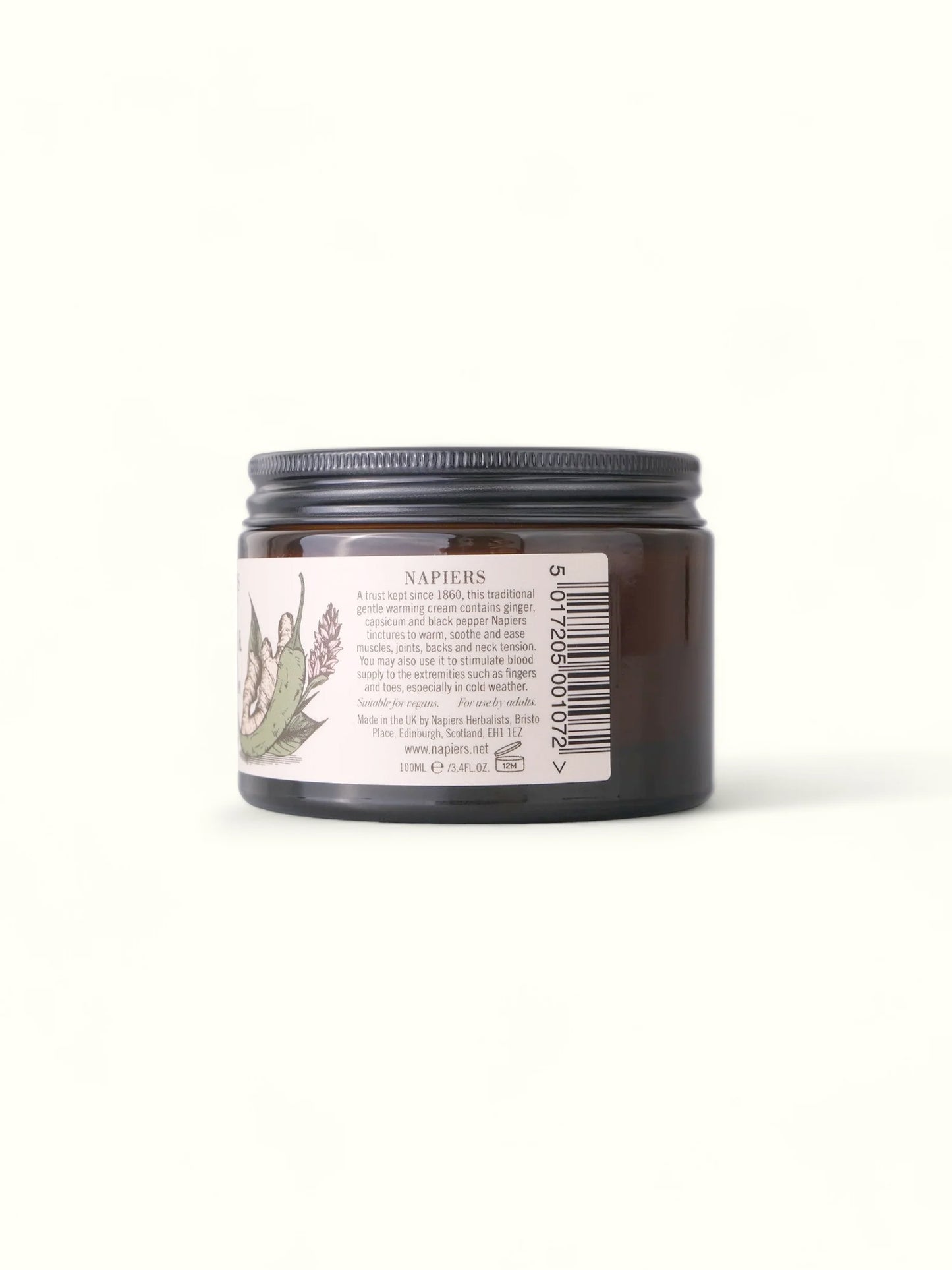 Napiers Capsicum & Ginger Warming Cream 100ml