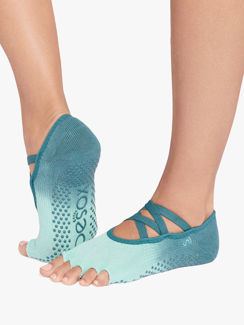 ToeSox Half Toe Elle Grip Socks - Tidal