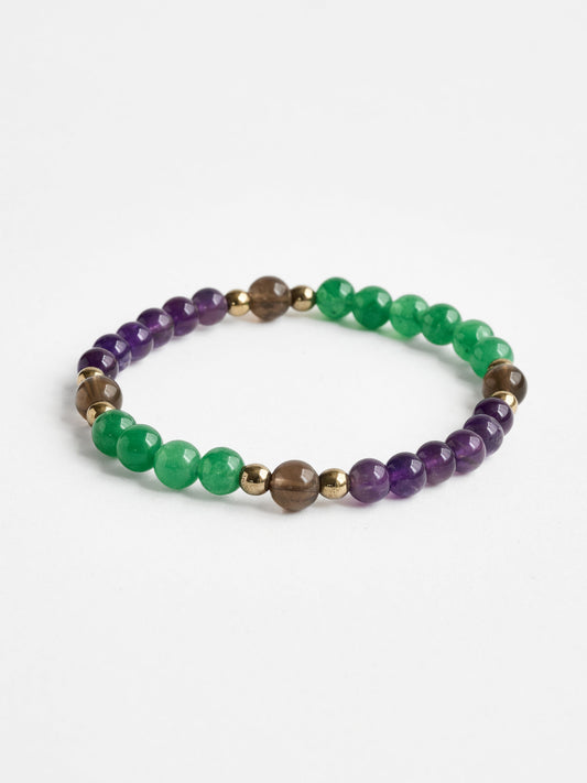 Mala Bead Bracelet - Amethyst & Aventurine