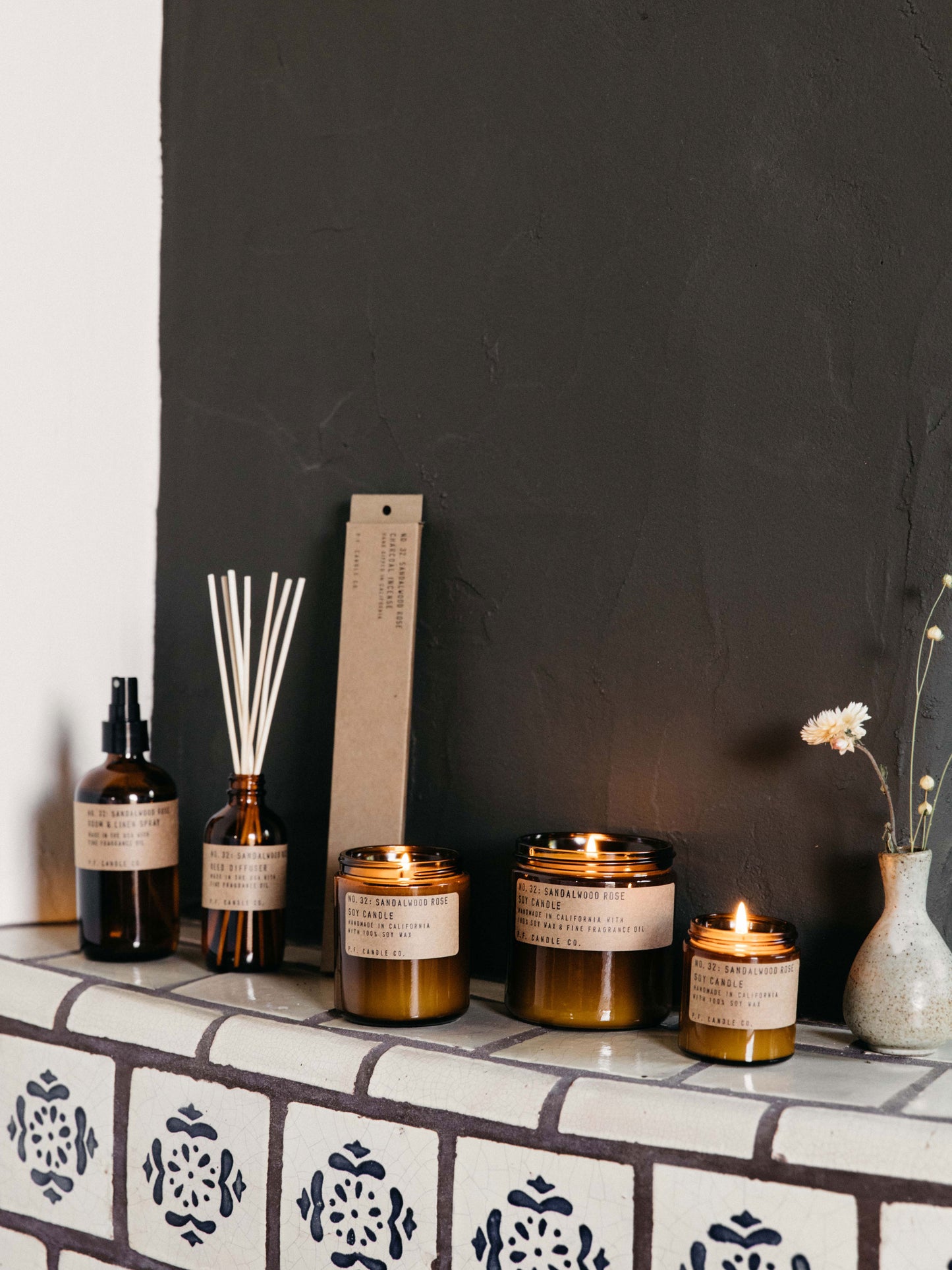 P.F. Candle Co. 7.2oz Soy Candle - Sandalwood Rose